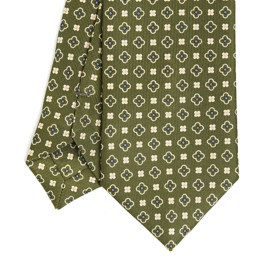 OLIVE GREEN SARTORIAL 7 CM SILK TIE