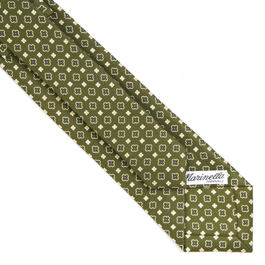 OLIVE GREEN SARTORIAL 7 CM SILK TIE