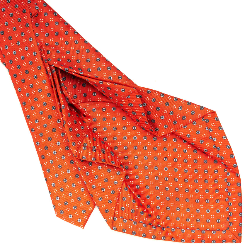 ORANGE 7 FOLD SARTORIAL SILK TIE