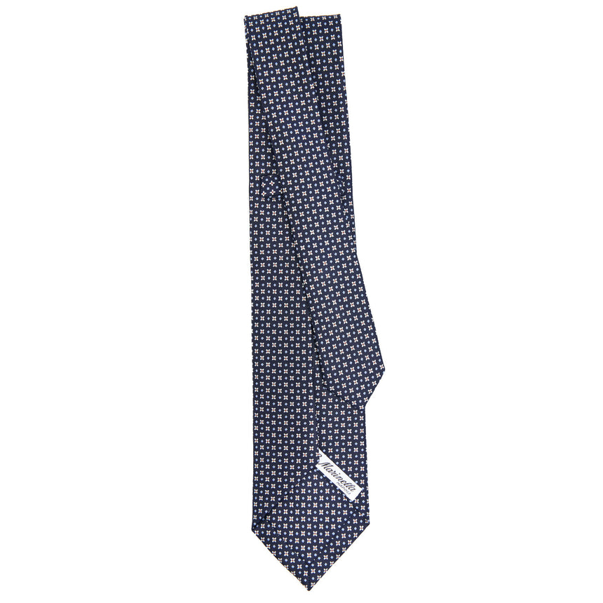 CRAVATTA SARTORIALE 7 PIEGHE IN SETA BLU SCURO