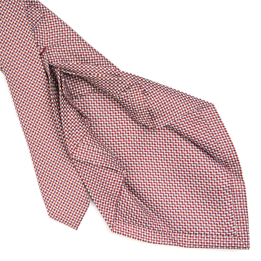 CRAVATTA SARTORIALE 7 PIEGHE IN SETA BORDEAUX