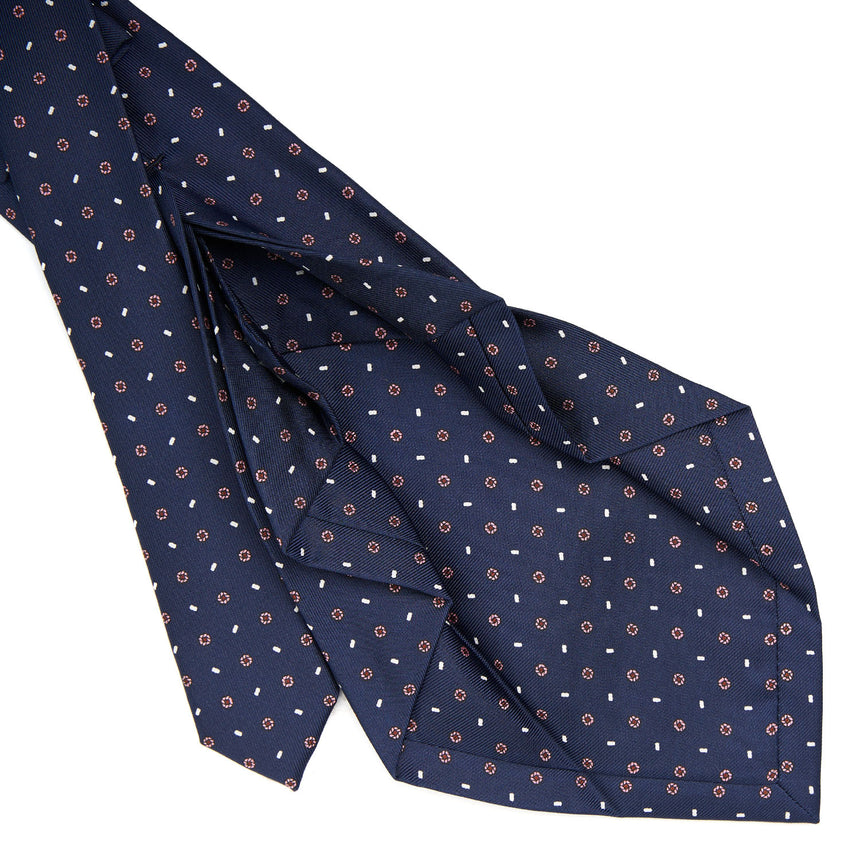 DARK BLUE 7 FOLD SARTORIAL SILK TIE