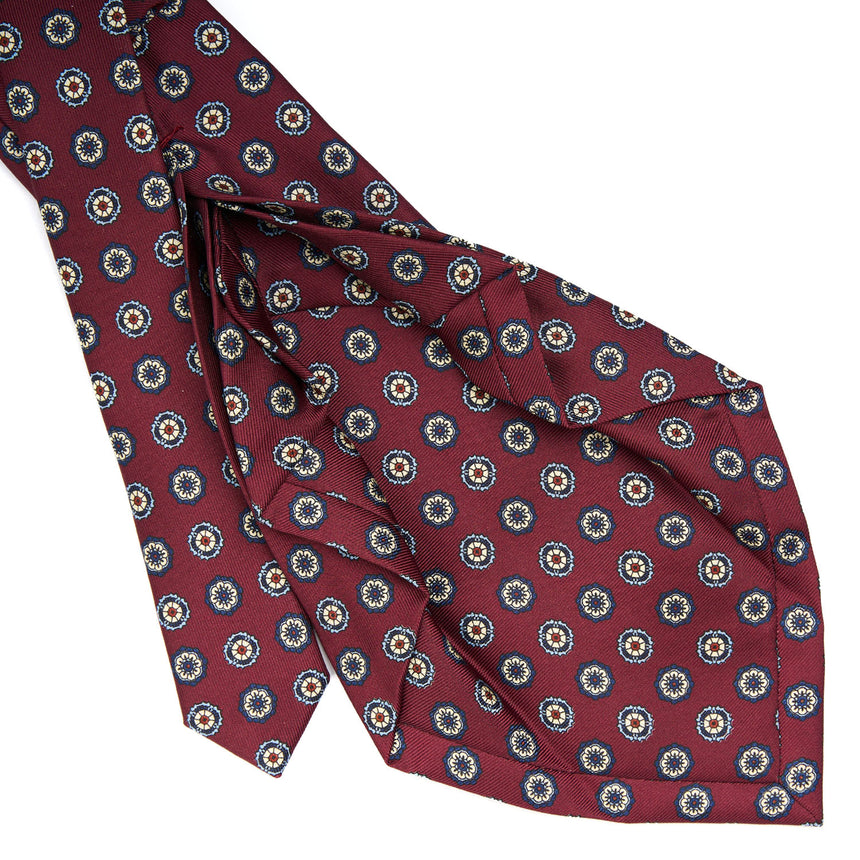 BURGUNDY 7 FOLD SARTORIAL SILK TIE