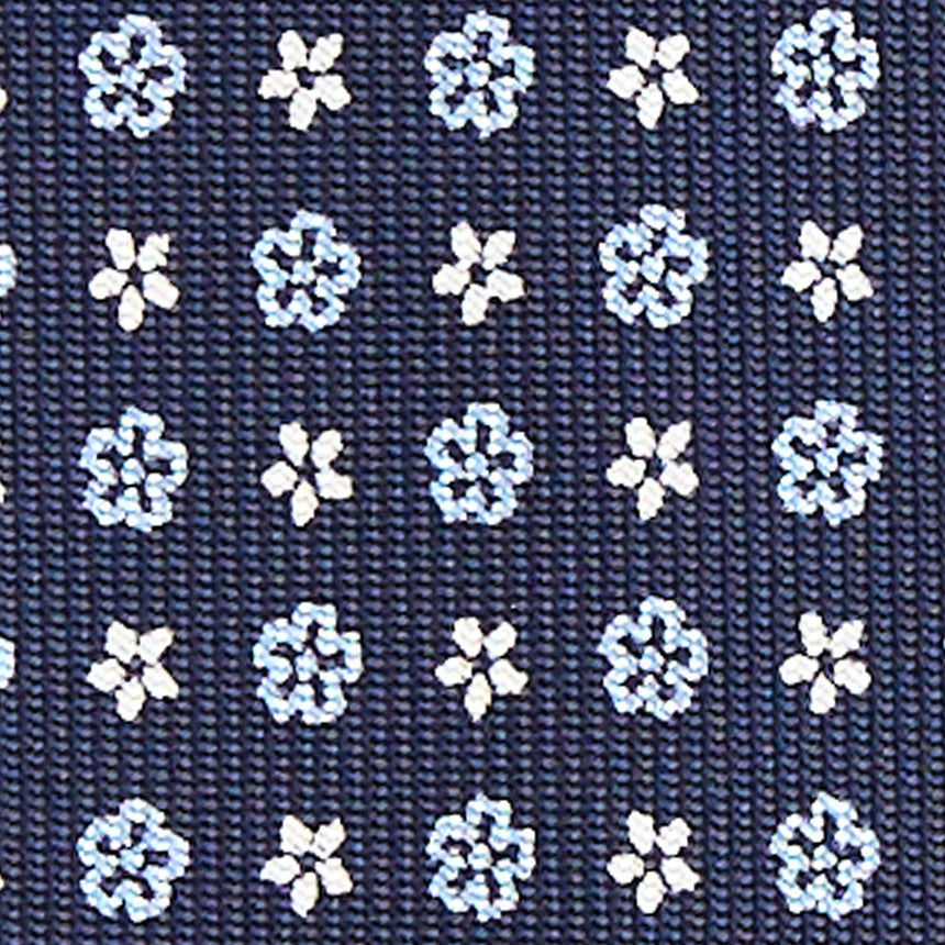 CRAVATTA SARTORIALE 7 PIEGHE IN SETA BLU SCURO