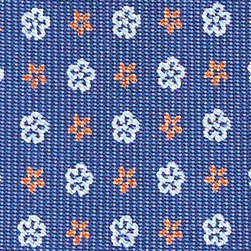 CRAVATTA SARTORIALE 7 PIEGHE IN SETA BLU