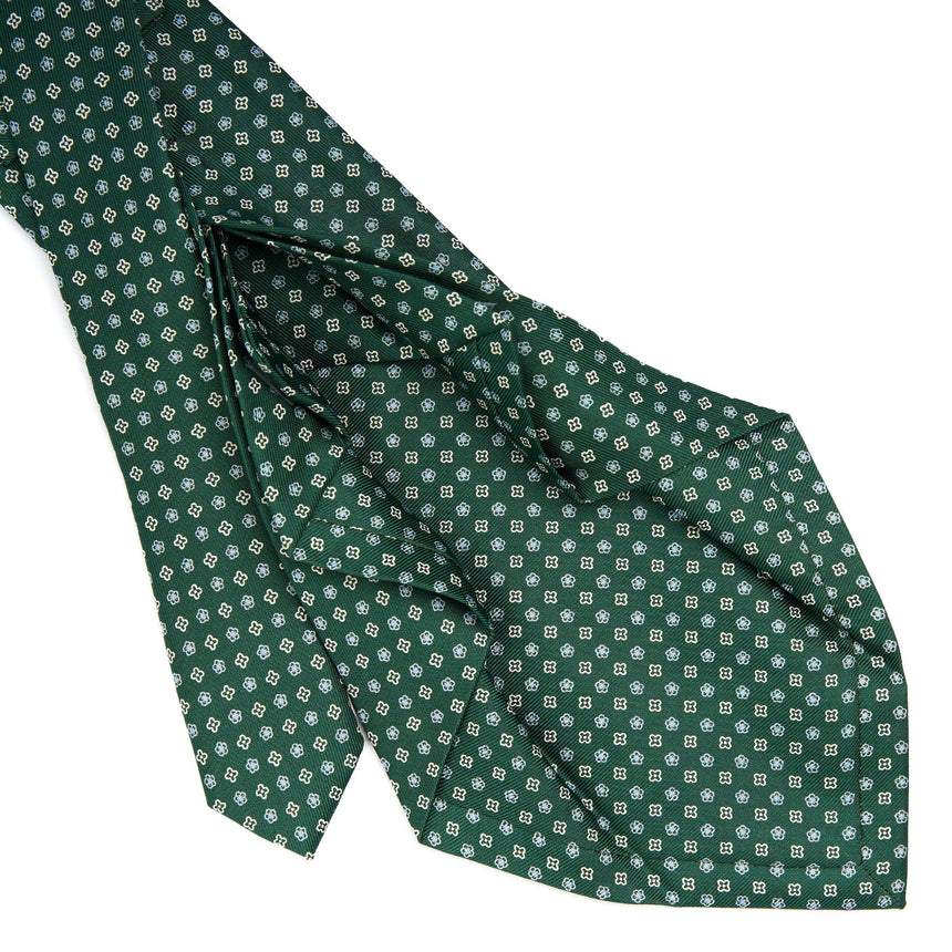 DARK GREEN 7 FOLD SARTORIAL SILK TIE