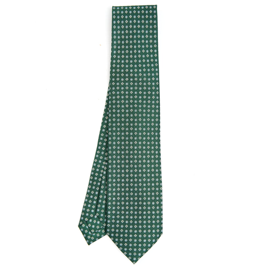 DARK GREEN 7 FOLD SARTORIAL SILK TIE