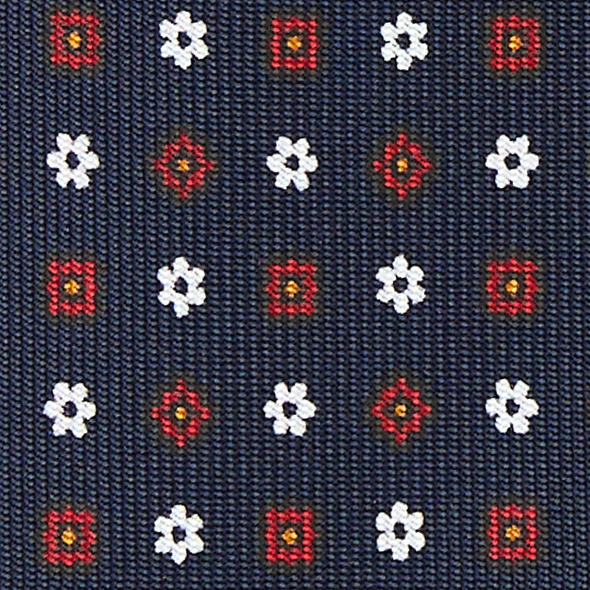 CRAVATTA SARTORIALE 7 PIEGHE IN SETA BLU SCURO