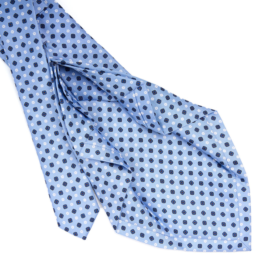 LIGHT BLUE 7 FOLD SARTORIAL SILK TIE