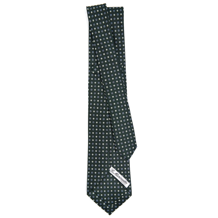 DARK GREEN 7 FOLD SARTORIAL SILK TIE