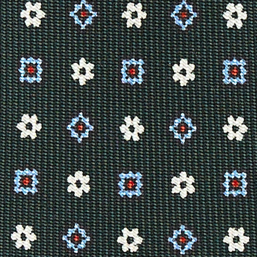 DARK GREEN 7 FOLD SARTORIAL SILK TIE