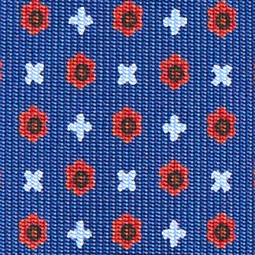 BLUE 7 FOLD SARTORIAL SILK TIE