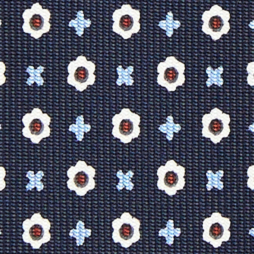 CRAVATTA SARTORIALE 7 PIEGHE IN SETA BLU SCURO