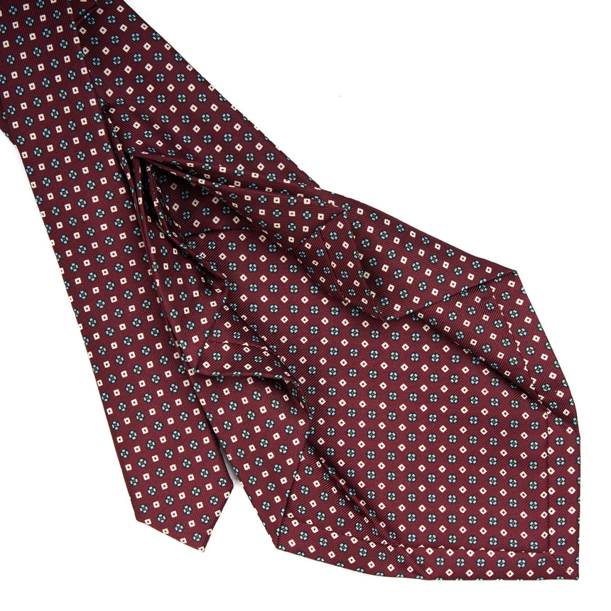 BURGUNDY 7 FOLD SARTORIAL SILK TIE