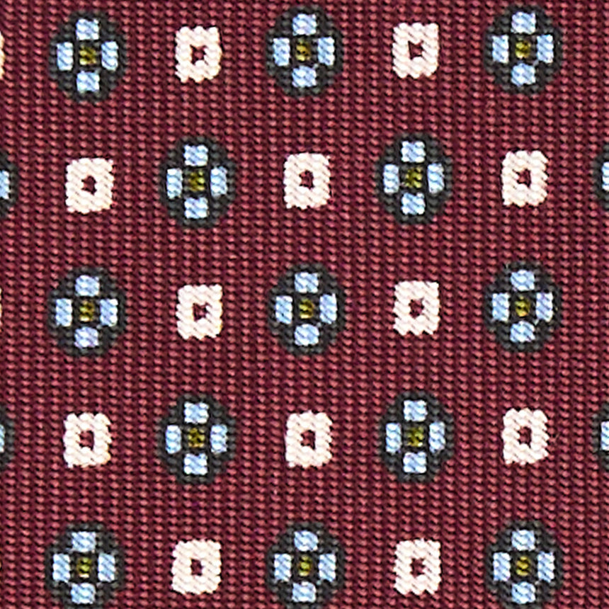 BURGUNDY 7 FOLD SARTORIAL SILK TIE