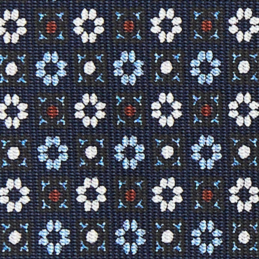 CRAVATTA SARTORIALE 7 PIEGHE IN SETA BLU SCURO