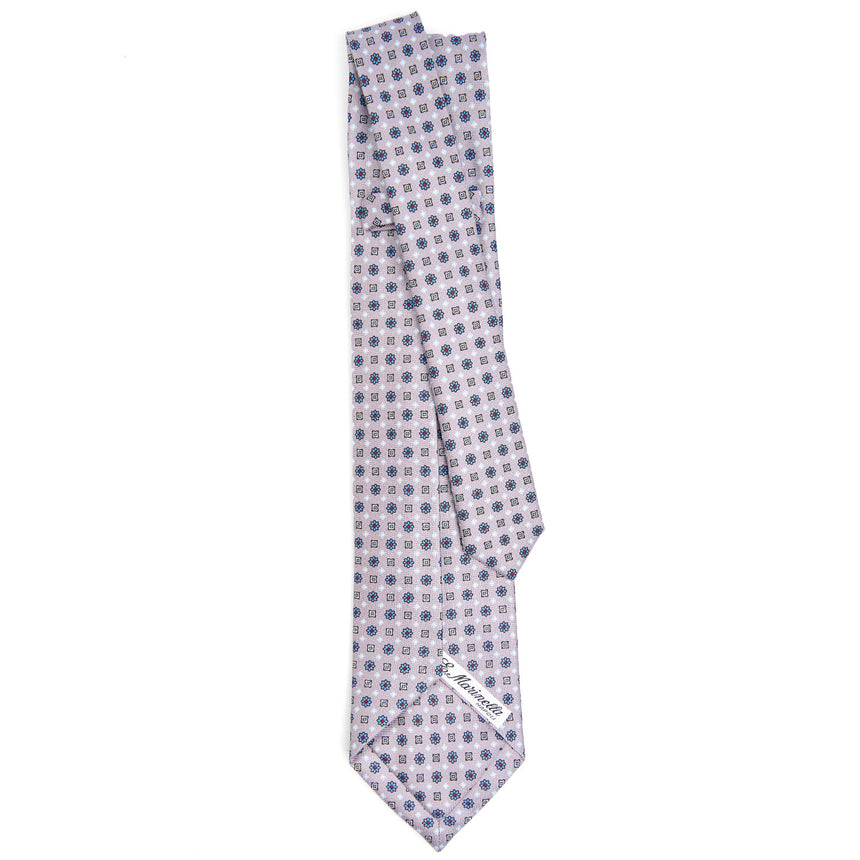 LIGHT GREY 7 FOLD SARTORIAL SILK TIE