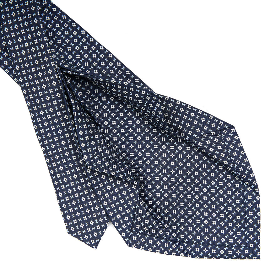 DARK BLUE 7 FOLD SARTORIAL SILK TIE
