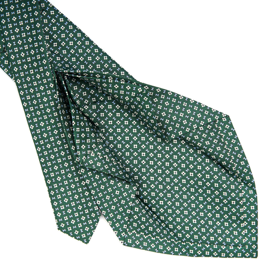 DARK GREEN 7 FOLD SARTORIAL SILK TIE