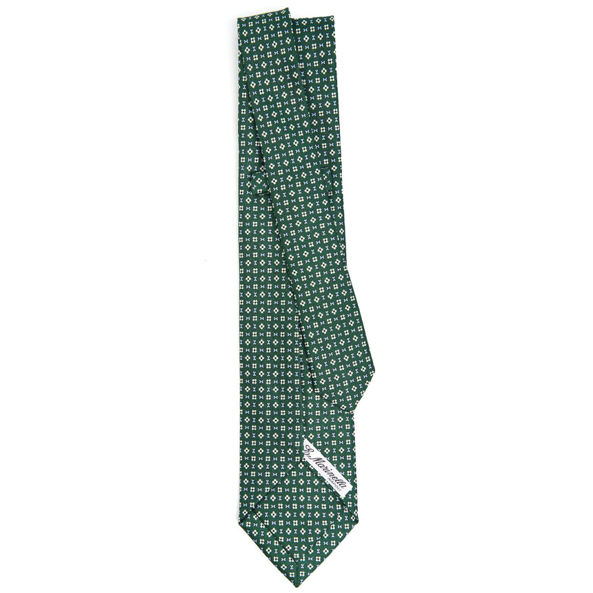 DARK GREEN 7 FOLD SARTORIAL SILK TIE