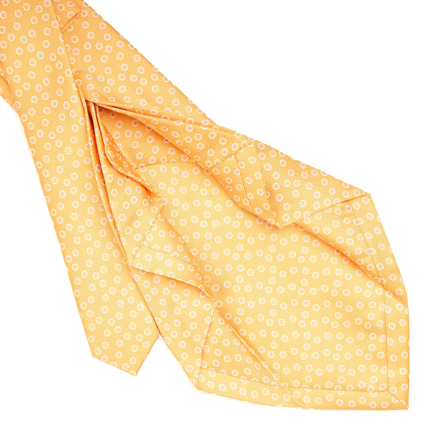 CRAVATTA SARTORIALE 7 PIEGHE IN SETA GIALLO