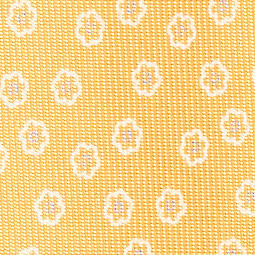 CRAVATTA SARTORIALE 7 PIEGHE IN SETA GIALLO