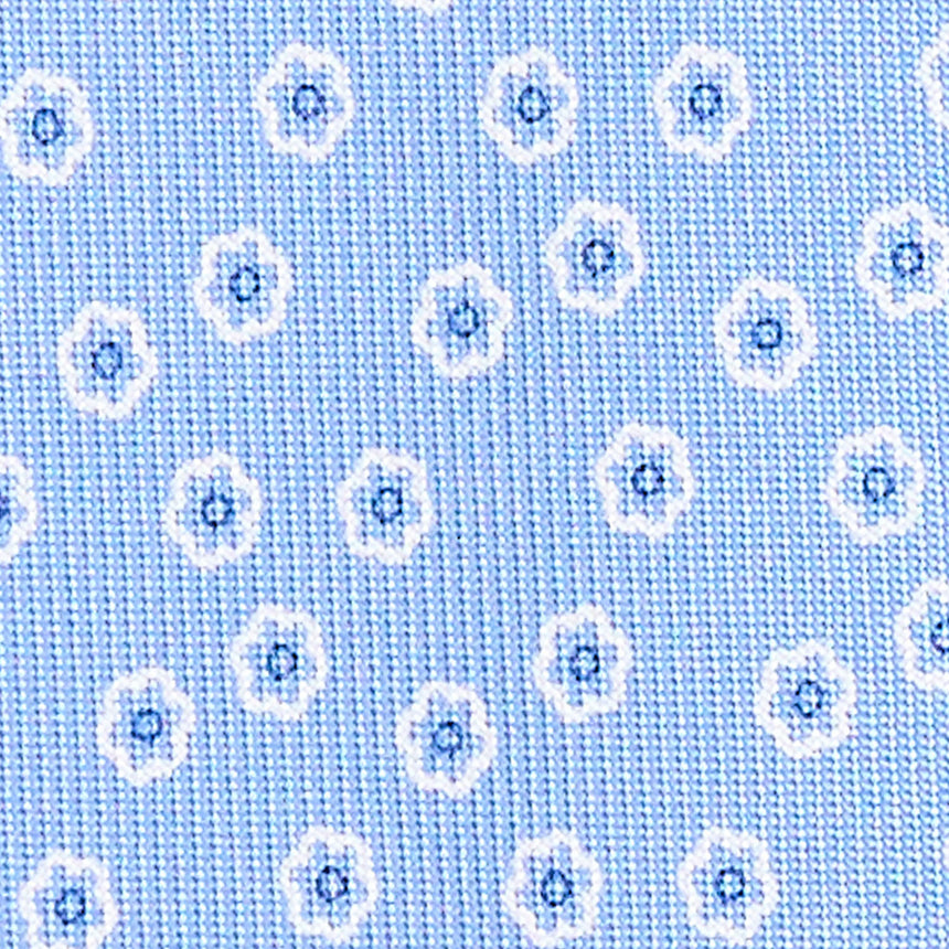 CRAVATTA SARTORIALE 7 PIEGHE IN SETA AZZURRA