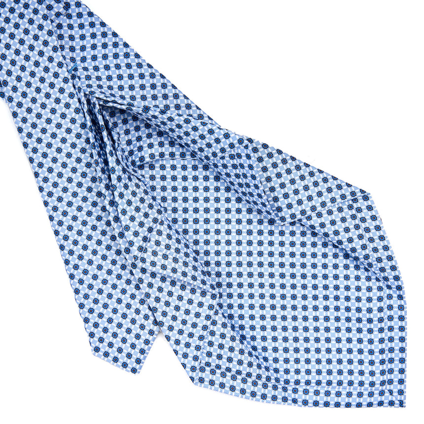 LIGHT BLUE 7 FOLD SARTORIAL SILK TIE
