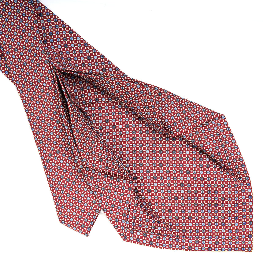 CRAVATTA SARTORIALE 7 PIEGHE IN SETA BORDEAUX