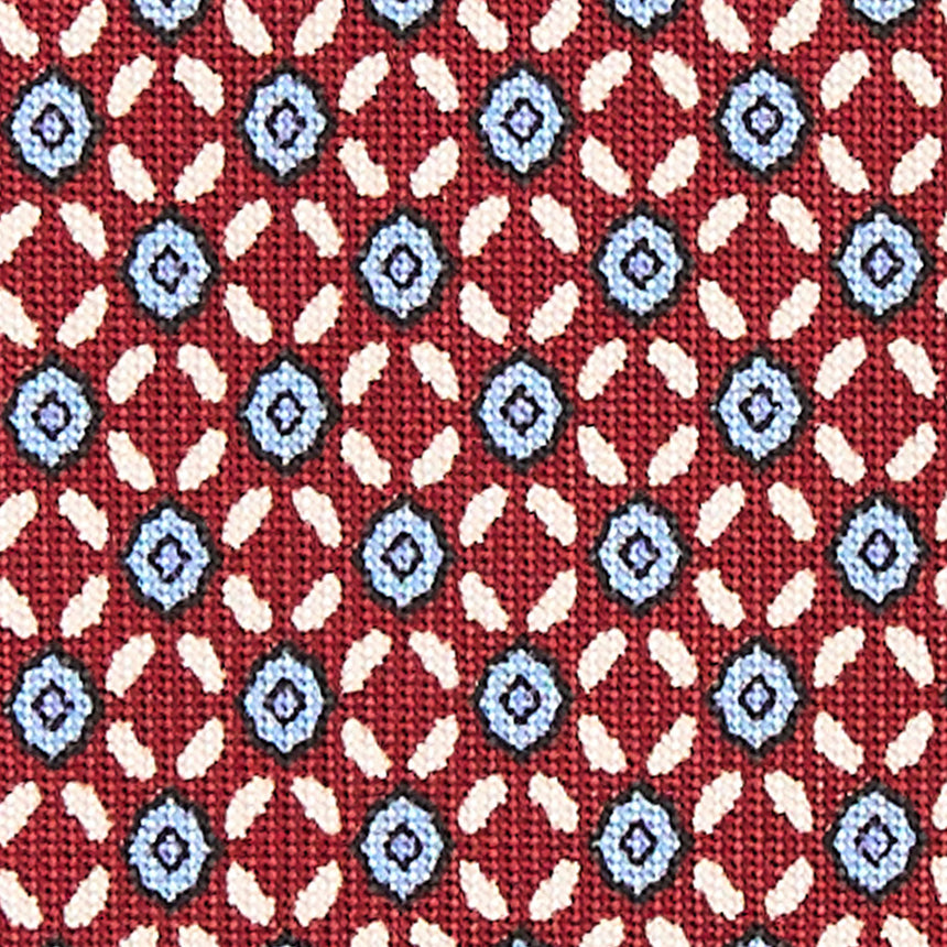 CRAVATTA SARTORIALE 7 PIEGHE IN SETA BORDEAUX