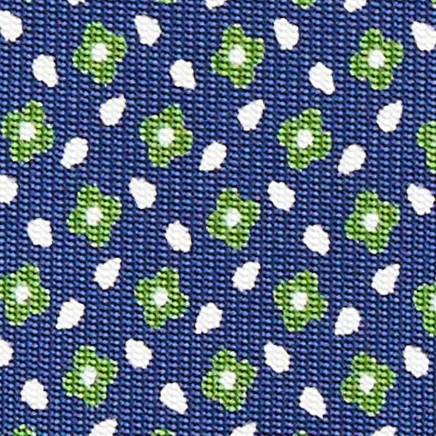 CRAVATTA SARTORIALE 7 PIEGHE IN SETA BLU