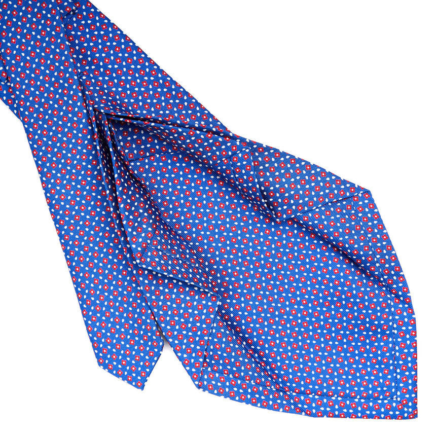 CRAVATTA SARTORIALE 7 PIEGHE IN SETA BLUETTE