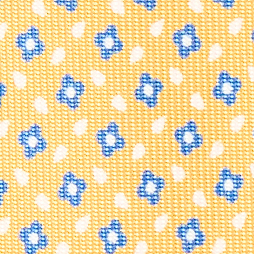 CRAVATTA SARTORIALE 7 PIEGHE IN SETA GIALLA