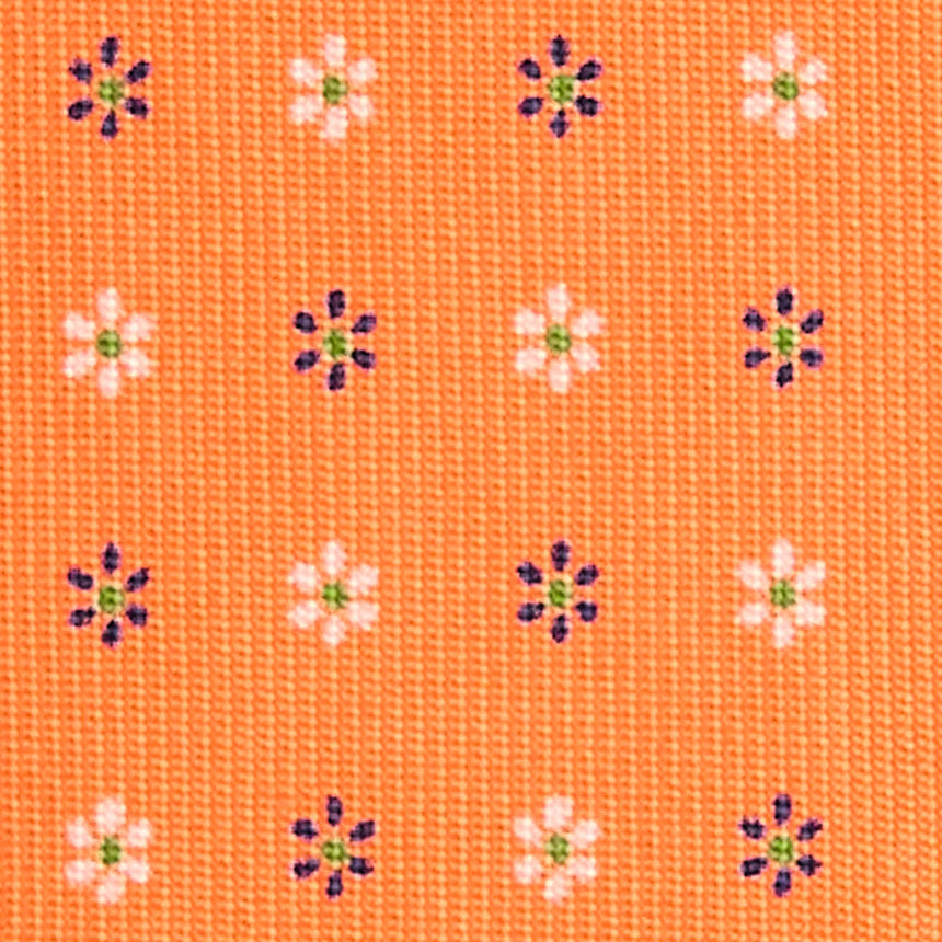 ORANGE 7 FOLD SARTORIAL SILK TIE