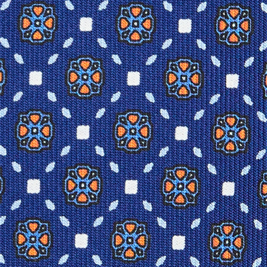 BLUE 7 FOLD SARTORIAL SILK TIE