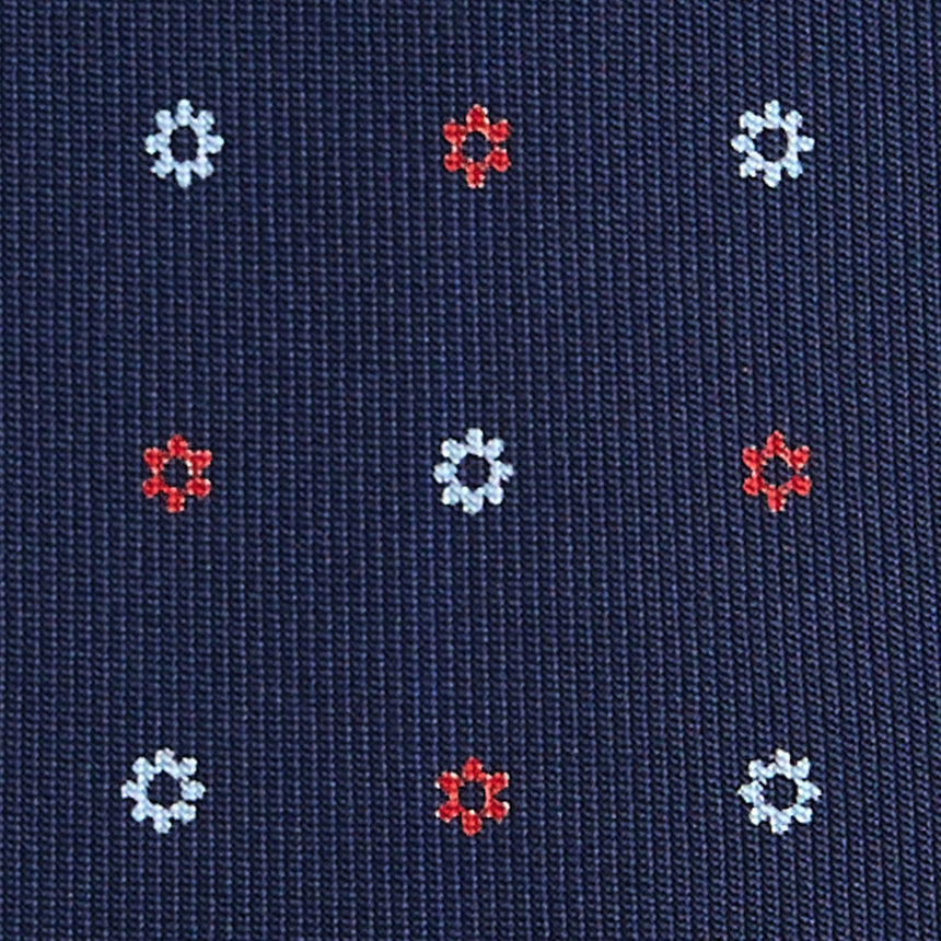 CRAVATTA SARTORIALE 7 PIEGHE IN SETA BLU SCURO