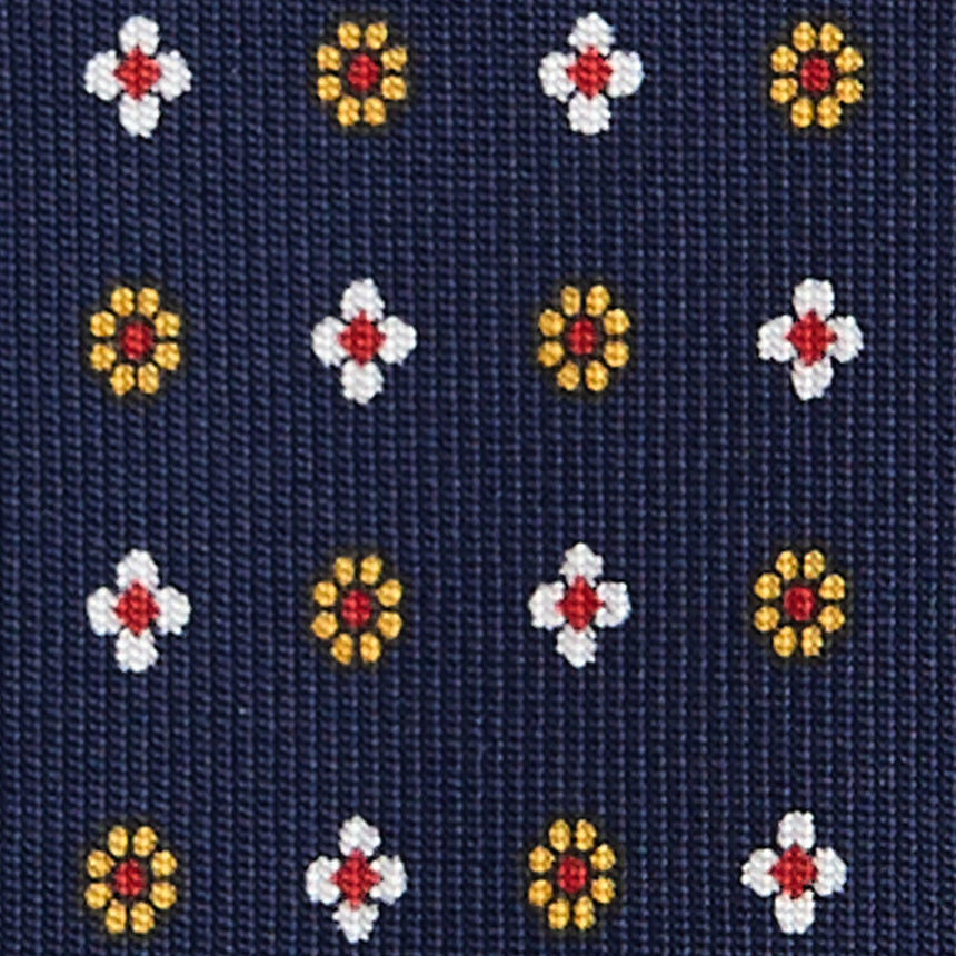 CRAVATTA SARTORIALE 7 PIEGHE IN SETA BLU SCURO