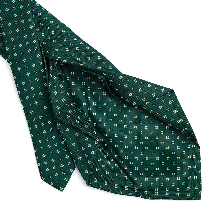 DARK GREEN 7 FOLD SARTORIAL SILK TIE