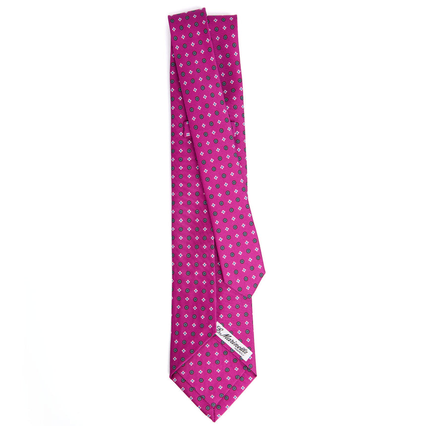 FUCHSIA 7 FOLD SARTORIAL SILK TIE