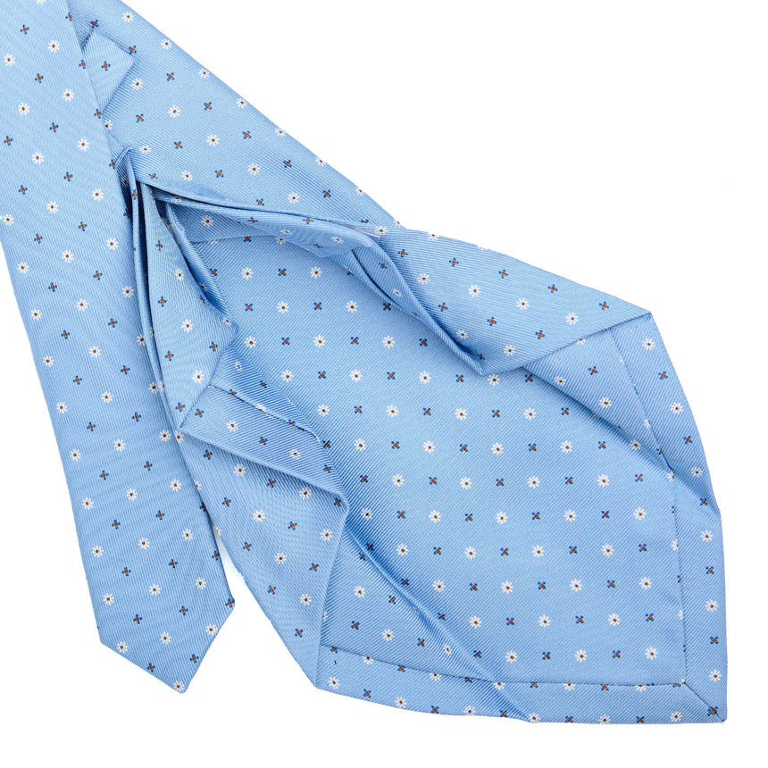 LIGHT BLUE 7 FOLD SARTORIAL SILK TIE