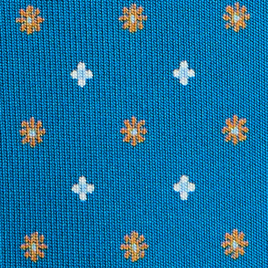 MID BLUE 7 FOLD SARTORIAL SILK TIE