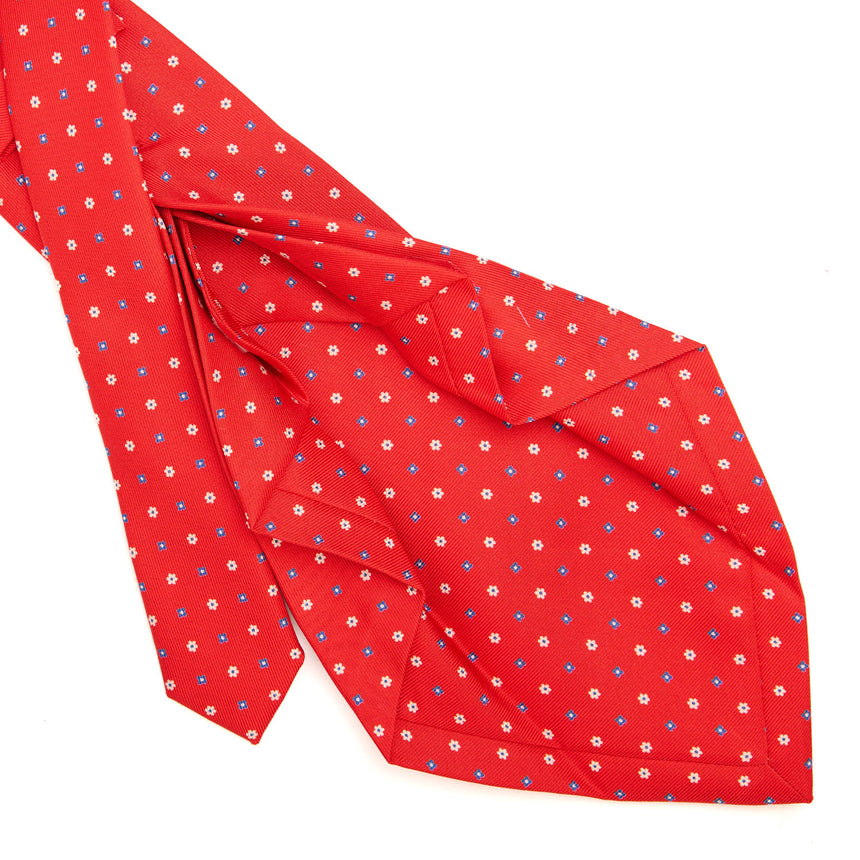RED 7 FOLD SARTORIAL SILK TIE