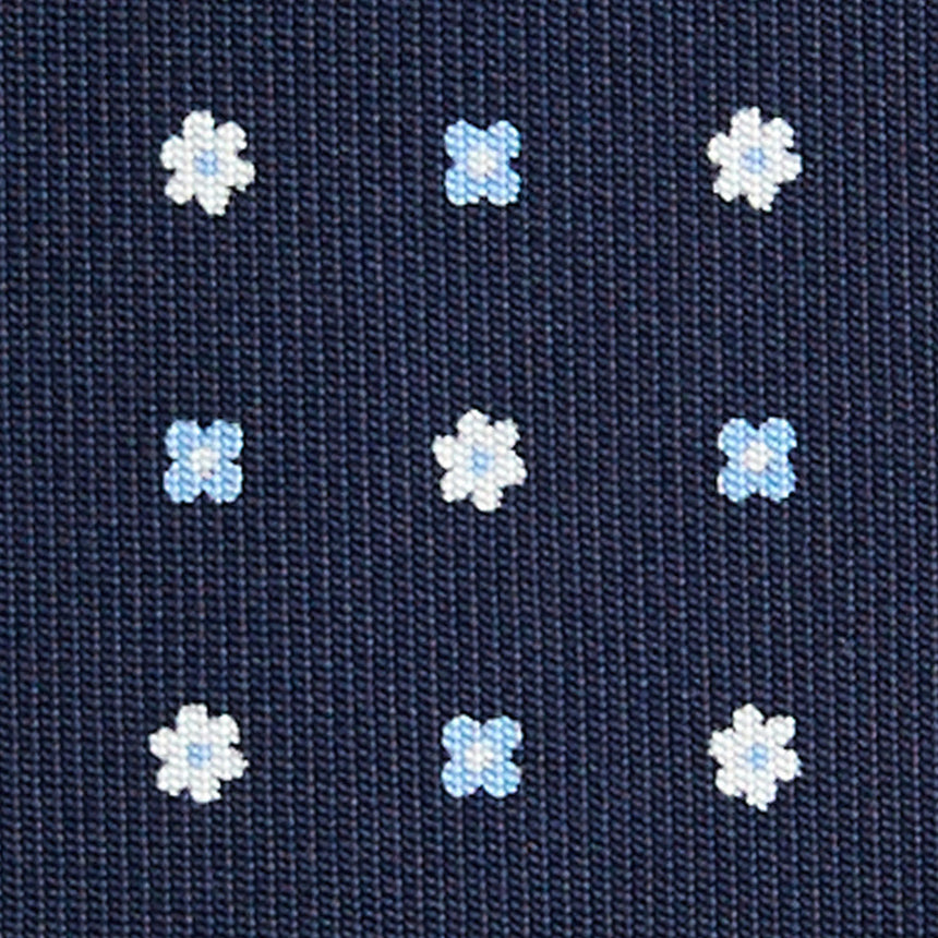 CRAVATTA SARTORIALE 7 PIEGHE IN SETA BLU SCURO