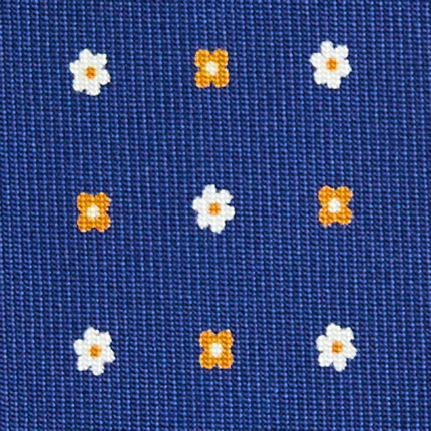 CRAVATTA SARTORIALE 7 PIEGHE IN SETA BLU