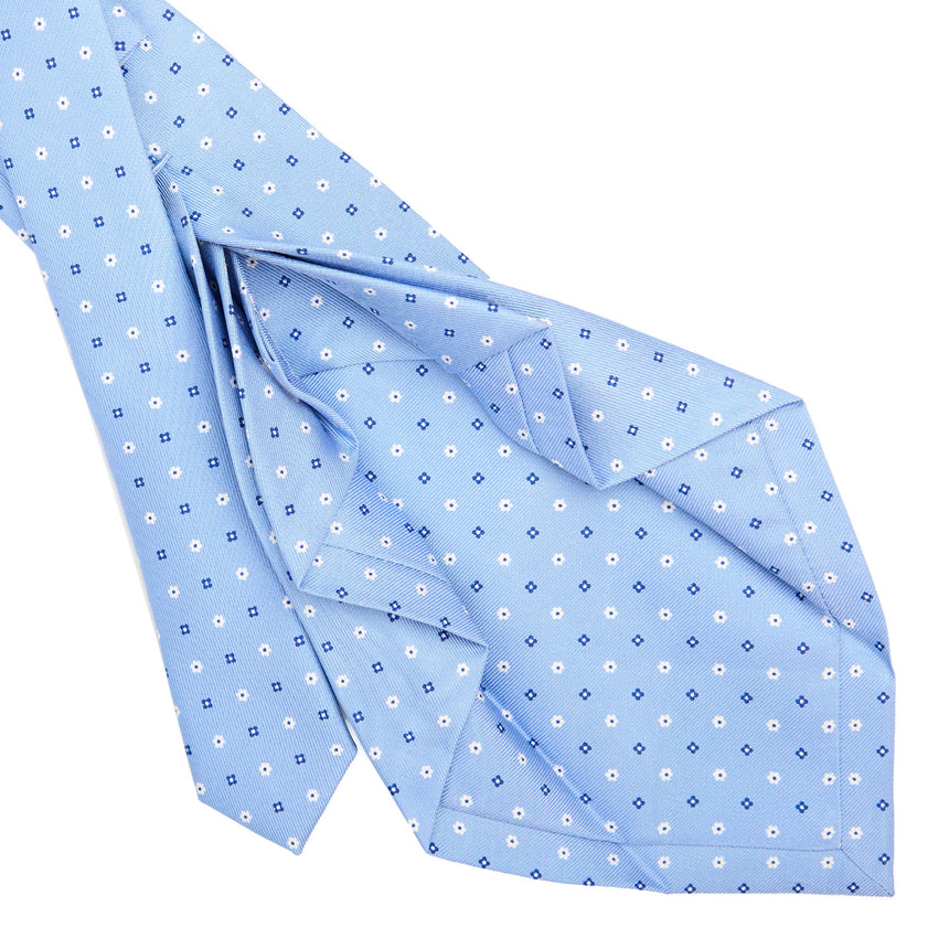 LIGHT BLUE 7 FOLD SARTORIAL SILK TIE