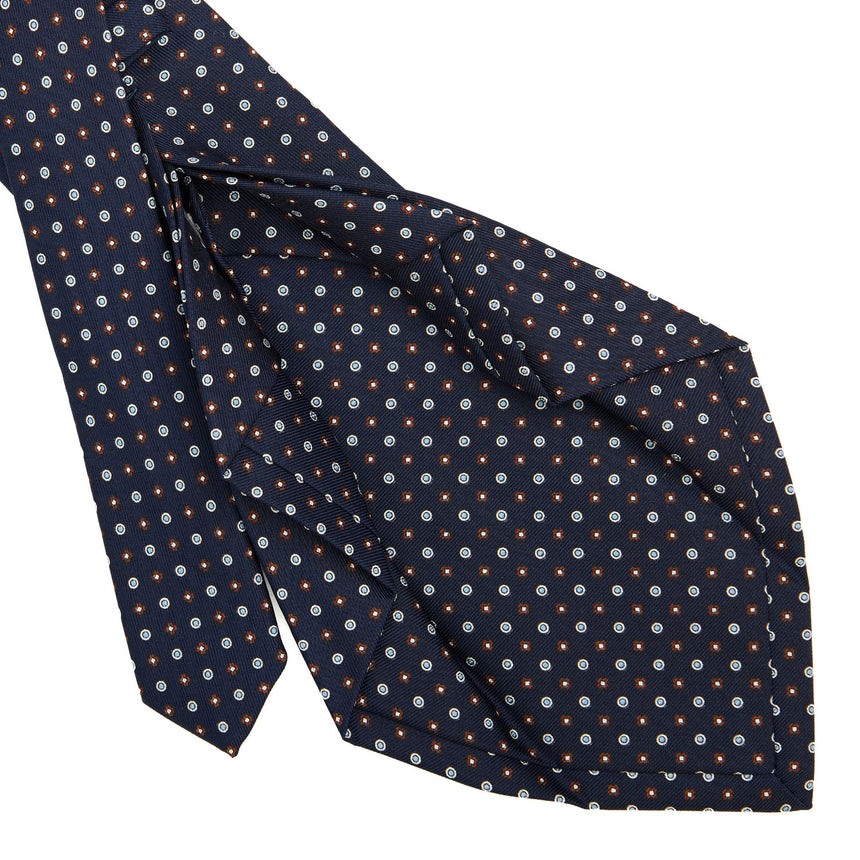 DARK BLUE 7 FOLD SARTORIAL SILK TIE
