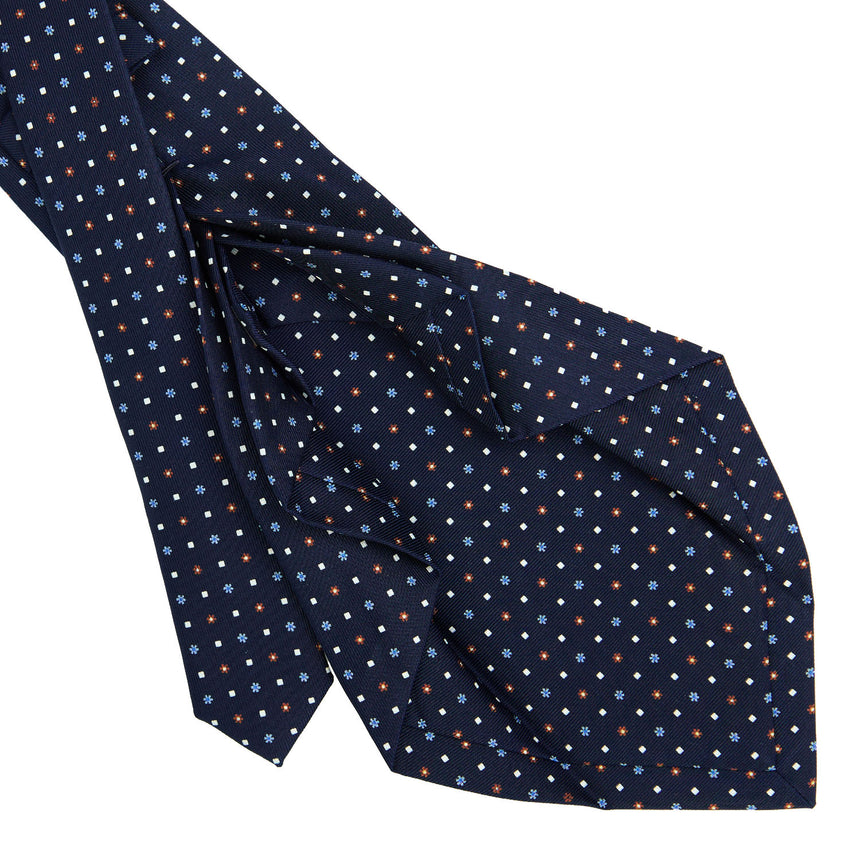 DARK BLUE 7 FOLD SARTORIAL SILK TIE