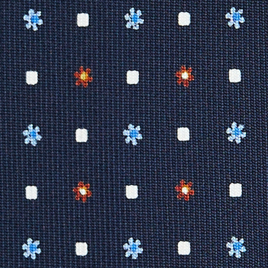 DARK BLUE 7 FOLD SARTORIAL SILK TIE