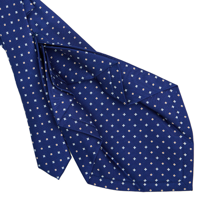 BLUE 7 FOLD SARTORIAL SILK TIE