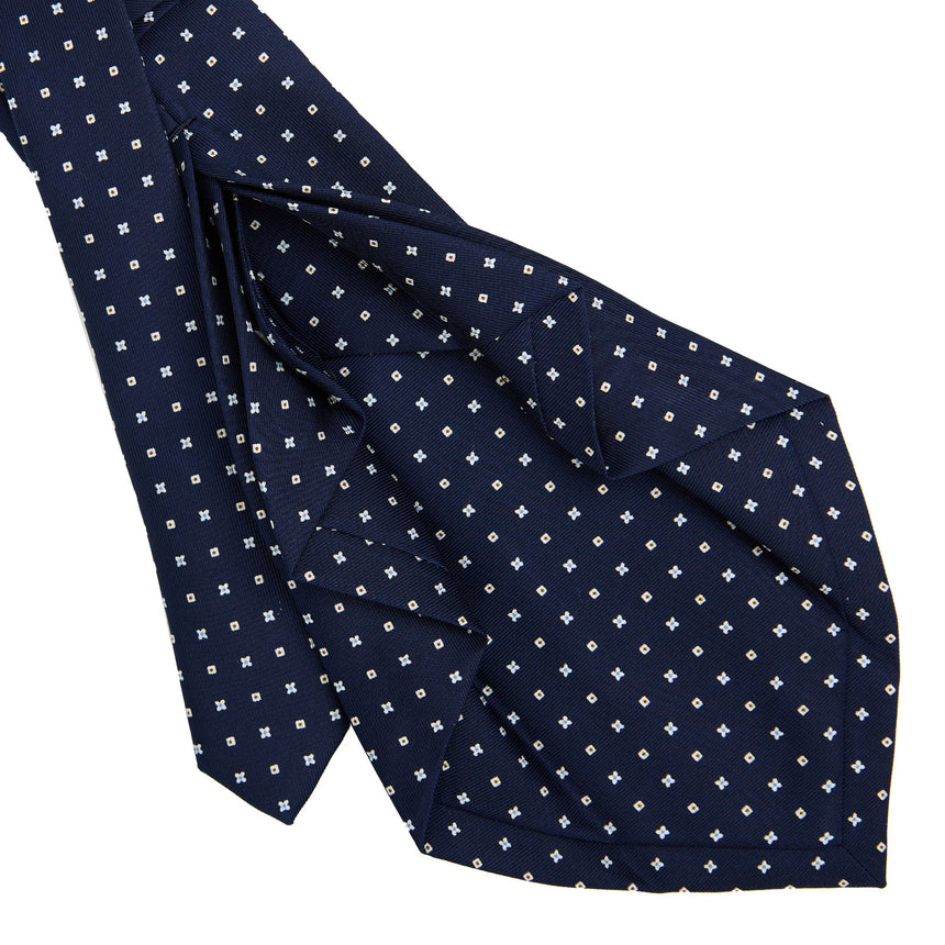 DARK BLUE 7 FOLD SARTORIAL SILK TIE